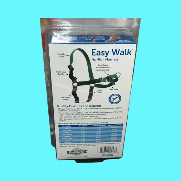 NIB Pet Safe Walking/Training Harness For Medium Sized Dogs Teal & Gray - Picture 4 of 4